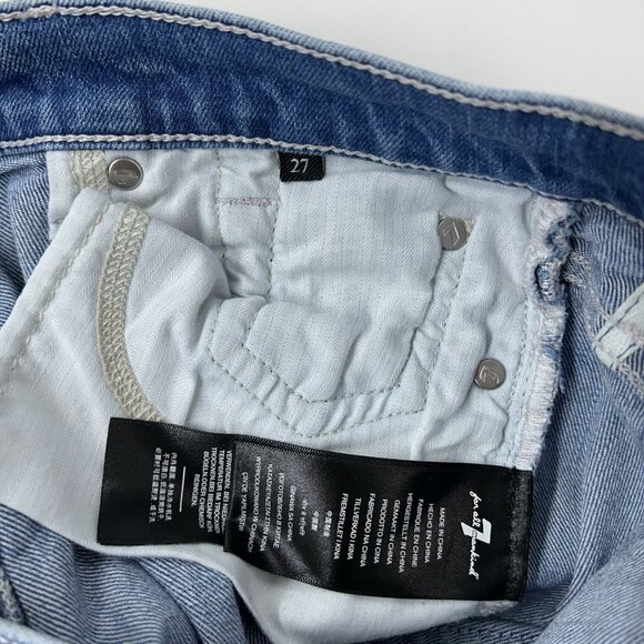7FAM Josefina Boyfriend Jeans Women’s Size 27 Mid Rise 7 For All Mankind - Picture 9 of 10
